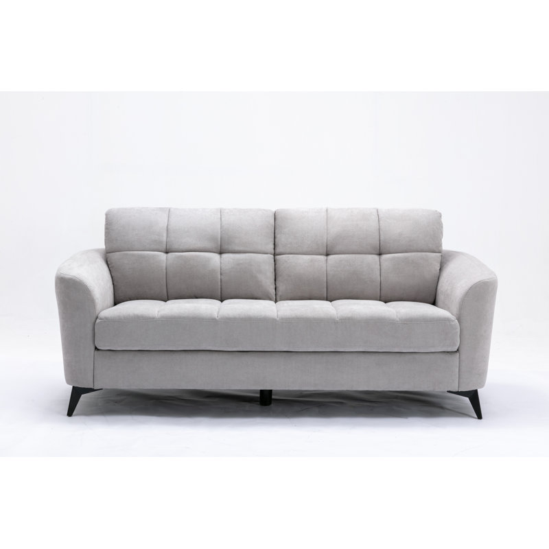 Cheire Upholstered 79'' Sofa, Light Gray Linen