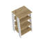 Cabinet, 29,7 po, quatre tablettes, vertical, chêne clair / blanc-1227917361
