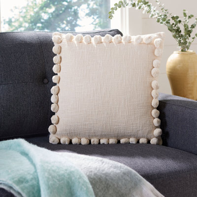Zelina Square Cotton Pillow Cover & Insert