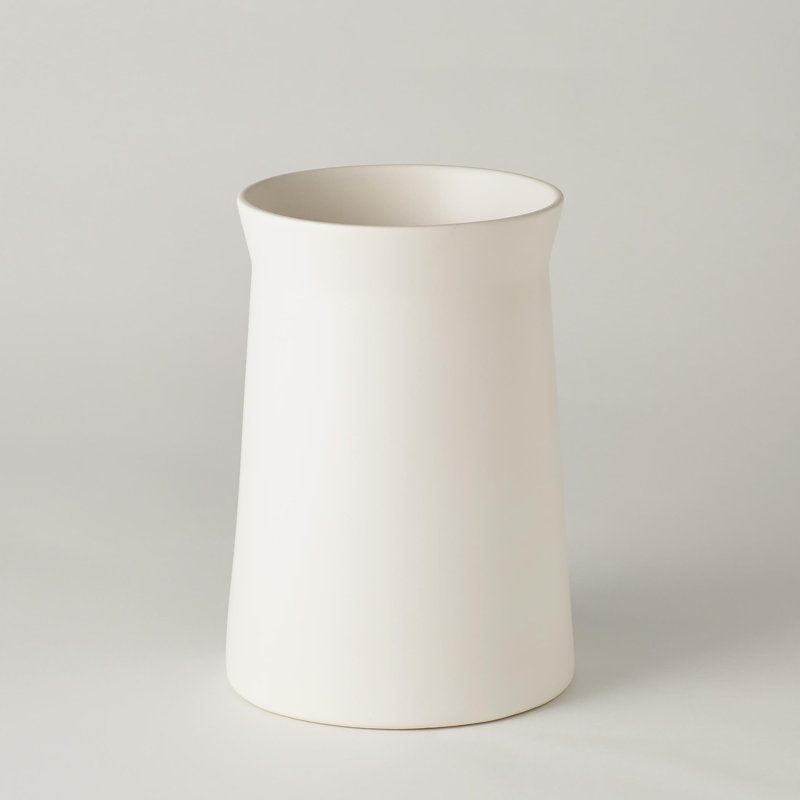 Handmade Ceramic Table Vase, 9.75" H x 6.75" W x 6.75" D, Moon