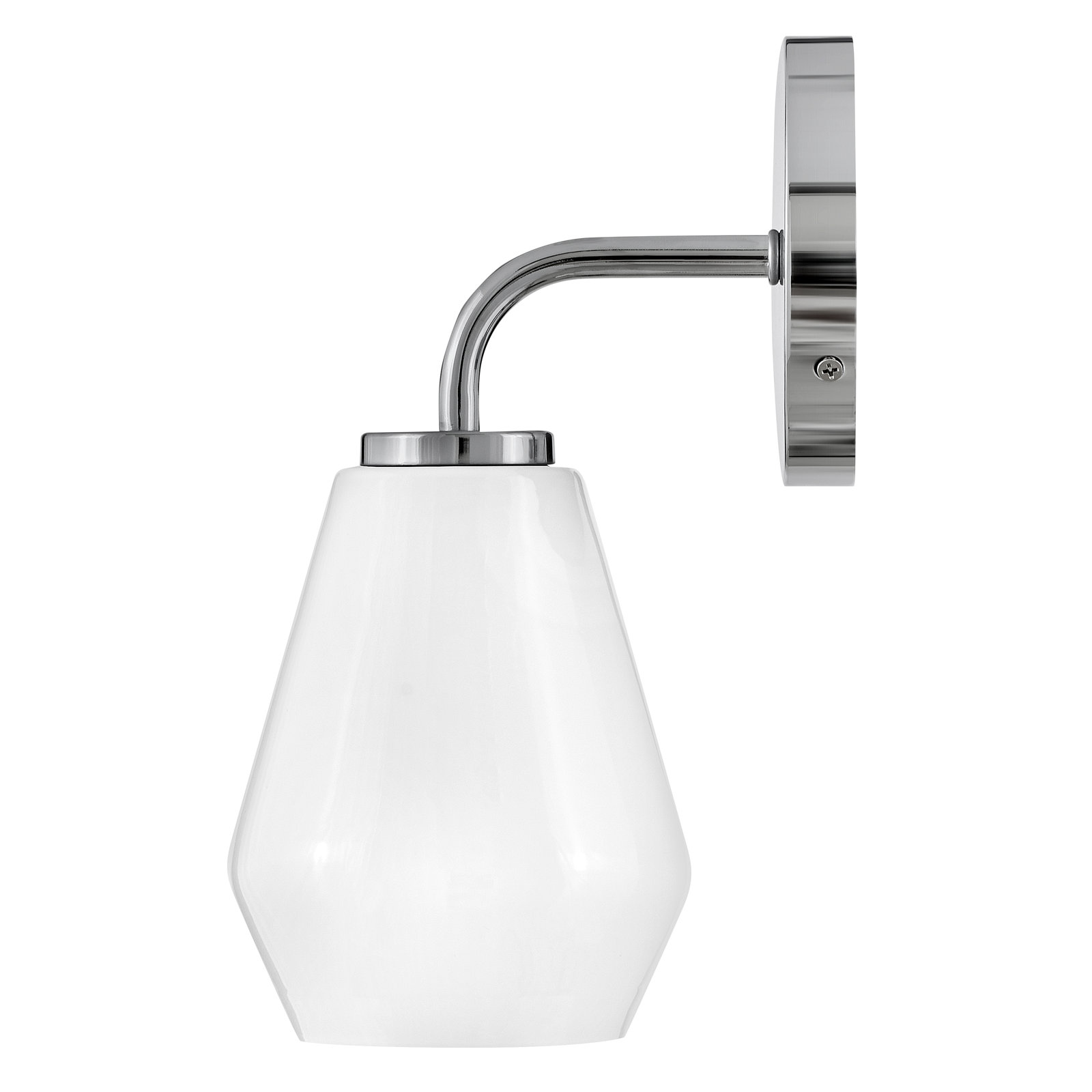 Carice Single Frosted Bath Sconce, Chrome