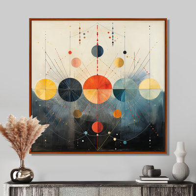 Art mural circulaire rétro - géométrique