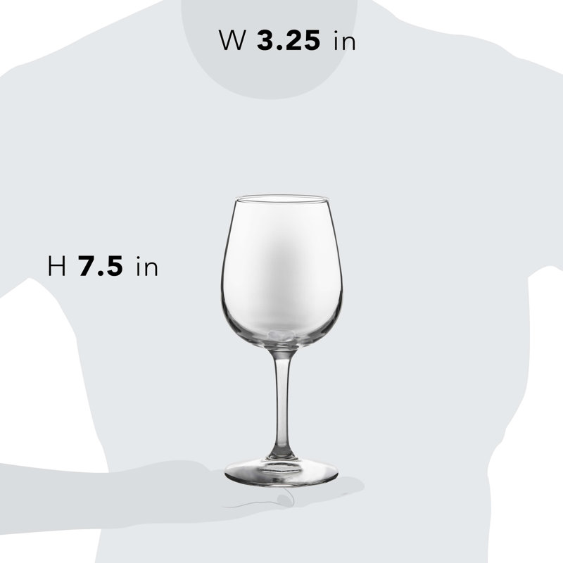 Libbey 12.75 Oz Clear Glass Stemmed Wine Glasses Set of 12