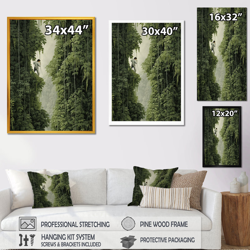 «Hidden Forest Castle Unveilé III», art mural forêt, Cadre photo blanc, H 20 po x l 12 po x P 1 po