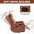 Heat Massage Manual Recliner Chair With Rocker And Swivel In Fabric For Living Room-1062176567