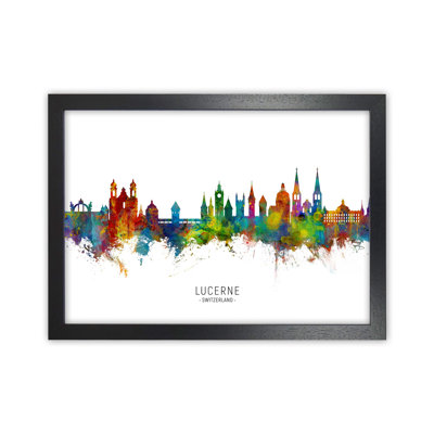 Lucerne Switzerland Skyline by Michael Tompsett - Print