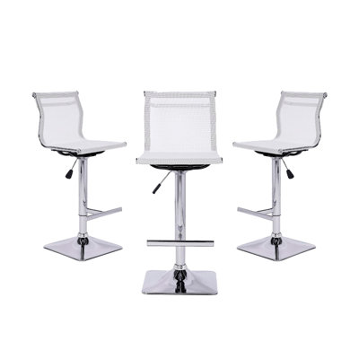 Adjustable Height Counter Stool with Metal Frame