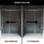 Porte de douche coulissante sans cadre avec verre transparent 3/8 po l 56-60 "x H 79" Luca-28305008