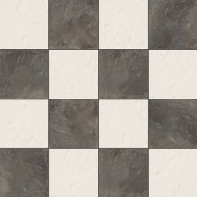Autumn Essentials Checkerboard 8X8 Anthracite And Cenere