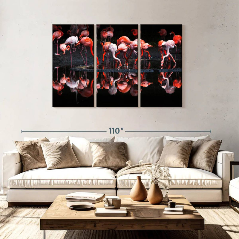 Flamingo Reflections, 48" H x 74" W