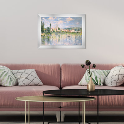 Bleu «French Landscape In Summer», reproduction d'art encadrée par Oliver Gal