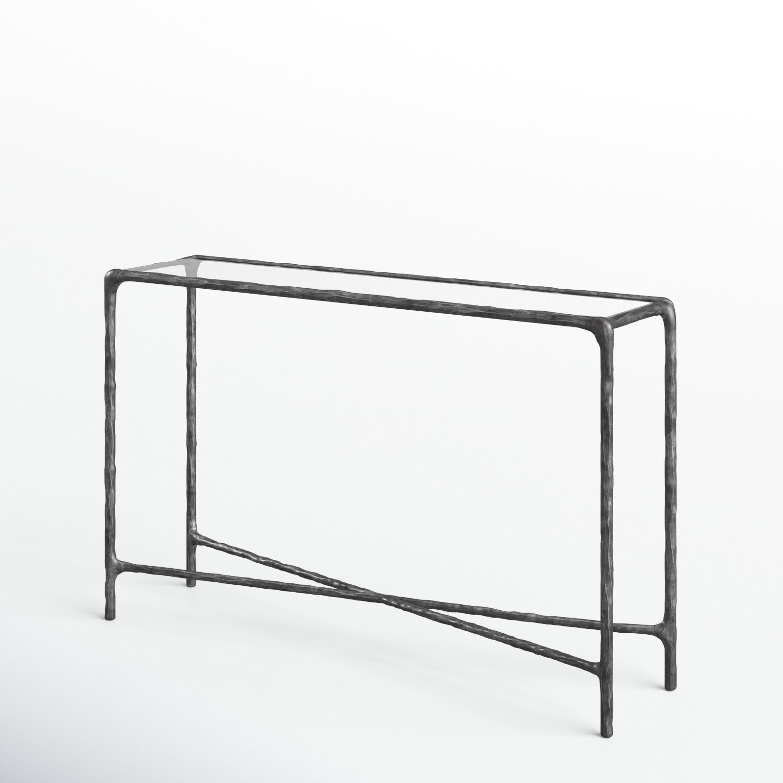 Evelynn 48'' Console Table, Clear, Black