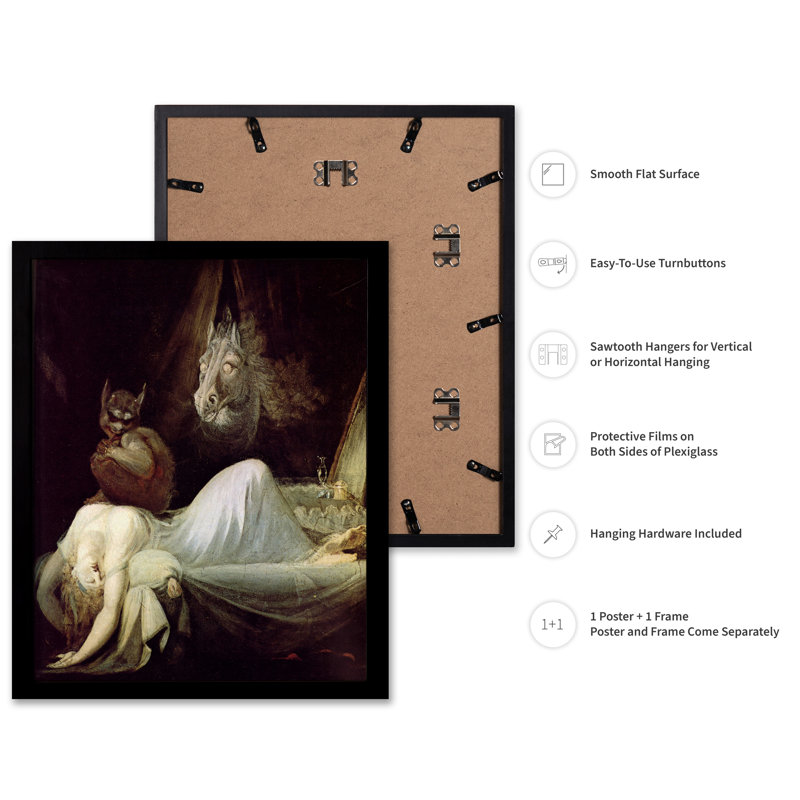 Le cauchemar, Black Framed, Poster, 24"H x 32"W