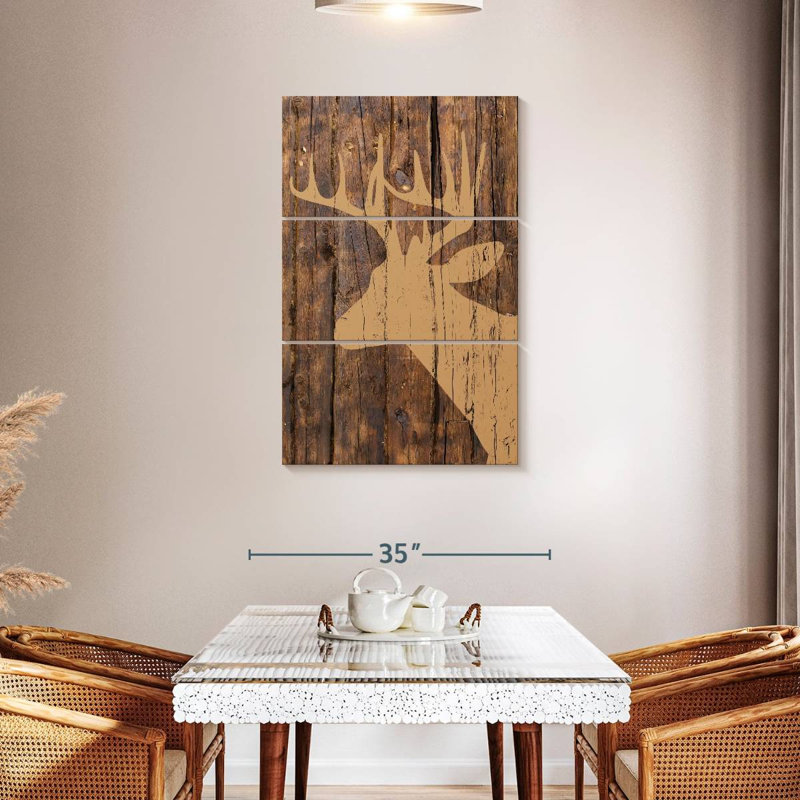 Brampt Wooden Deer, 45'' H x 28'' W