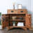 Solid  Old Elm Wood Console Cabinet