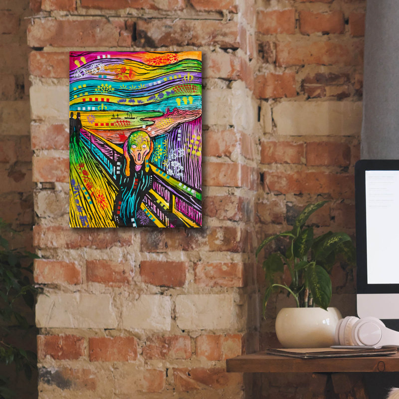" Colourful Scream " by Dean Russo, 16" H x 12" W x 0.75" D
