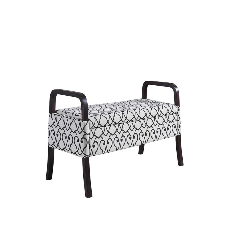 Banc de rangement à couvercle rabattable rembourré, Rouge / vert, H 23,25 po x l 43,25 po x P 17,25 po