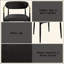 Chaise d'appoint en chenille noire et finition noire Jaramillo (ensemble de 2)