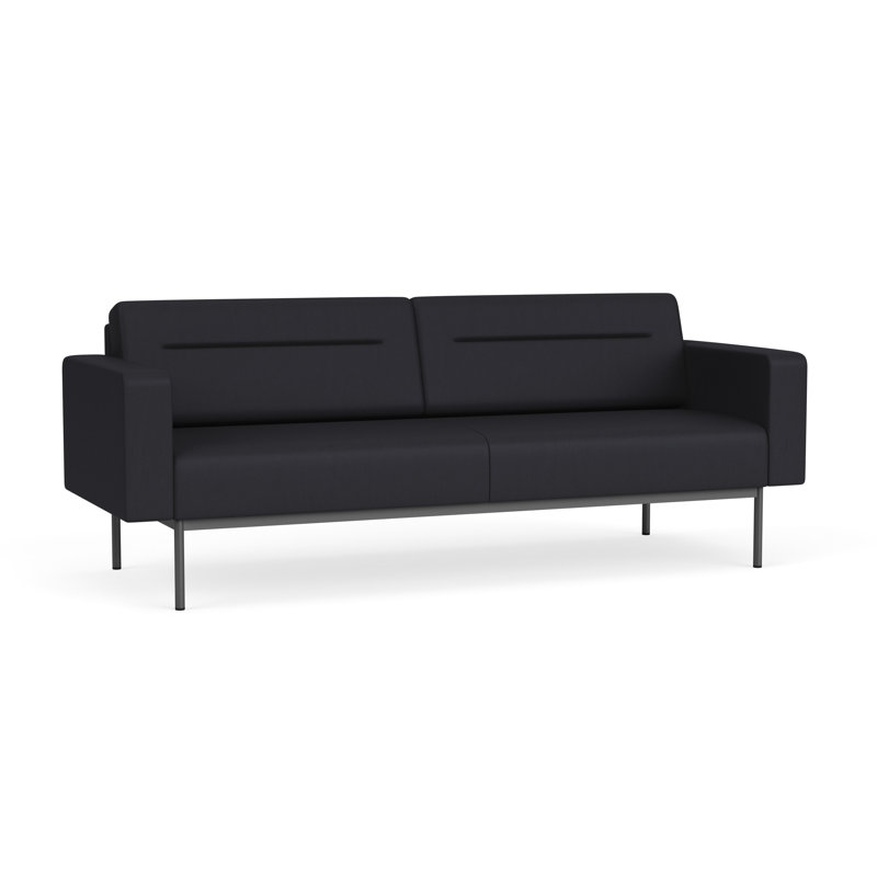 Canapé de réception Darsey, Avec alimentation, Noir Patriot Plus, Gris anthracite