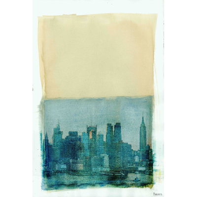 Reproduction d’art sur toile tendue, "the très lake lake view" par parvez taj,