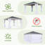 Abri de jardin à toit rigide EROMMY 12 pi x 12 pi, abri de jardin PRO Premium