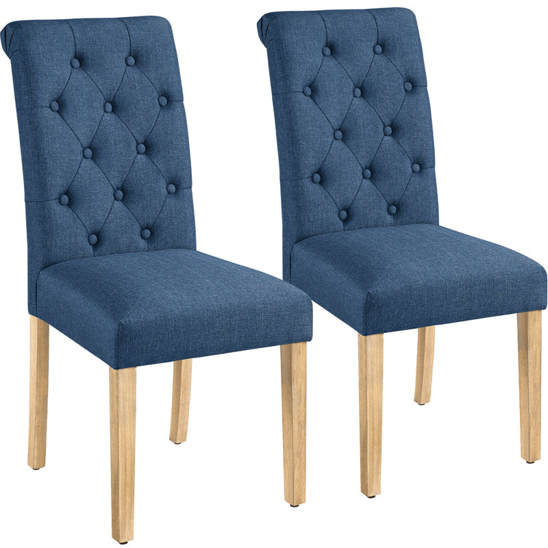 Chaise d'appoint rembourrée Beacan, Bleu