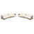 Beige Cushion/Gray Rope Teak Frame