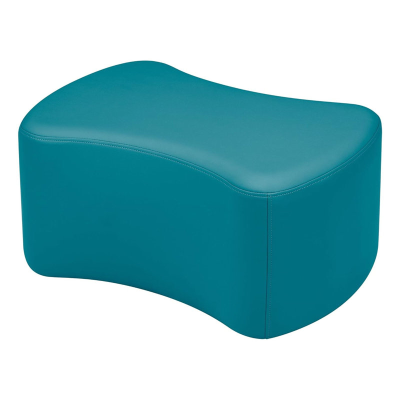 Pro Series Upholstered Bowtie Ottoman 12" Height, Teal