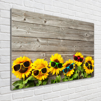 Sunflowers - No Frame Print on Glass