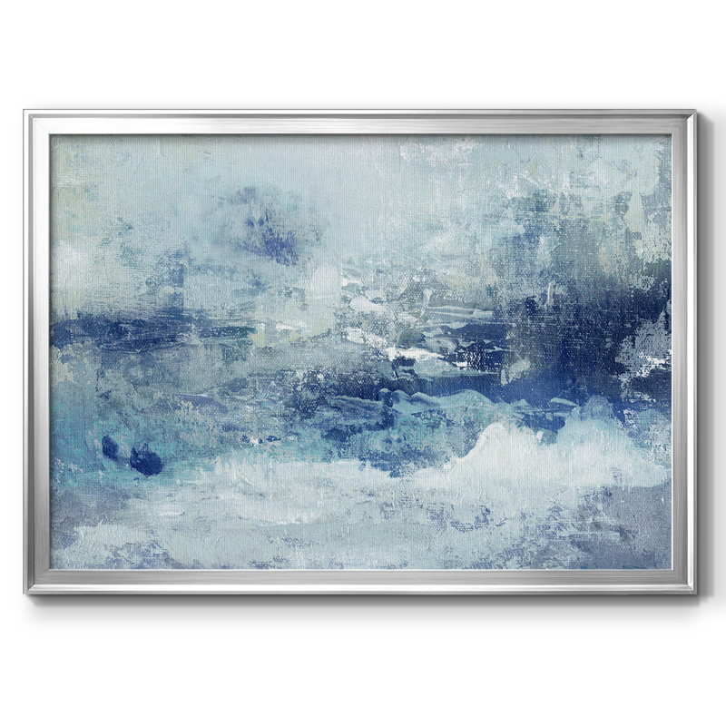 " Blue Cloudscape ", Silver, 14" H x 20" W x 1.5" D