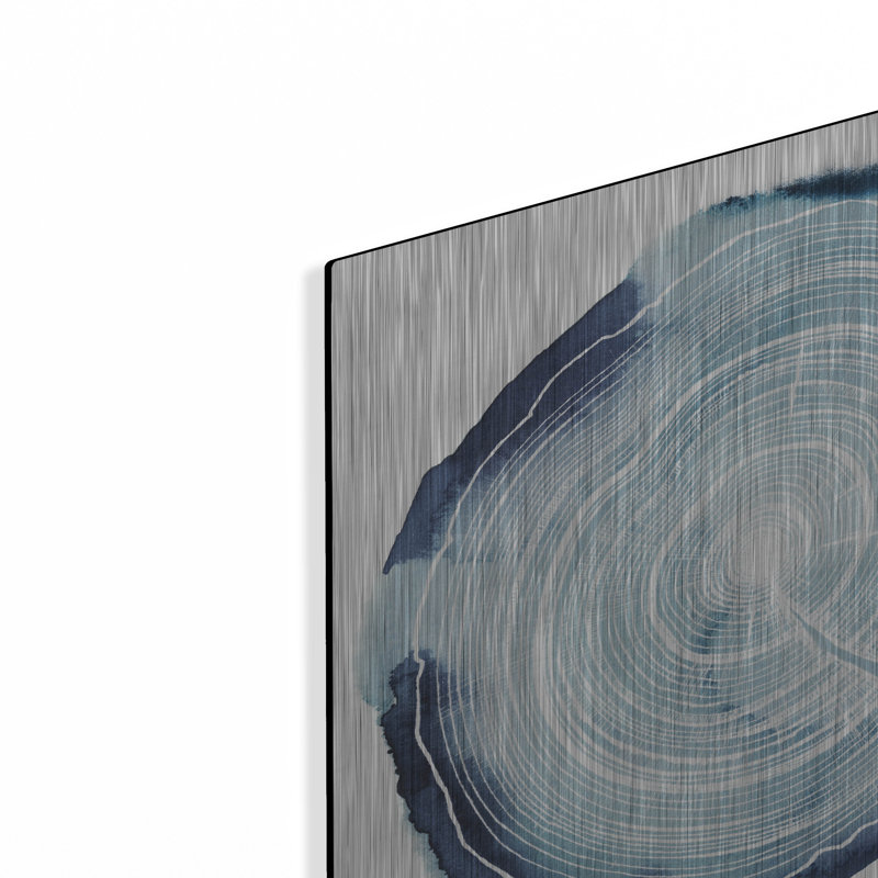 «Tree Ring Overlay III» par Grace Popp, art mural en verre de luxe, 24 po x 24 po, H 12 po x l 12 po