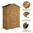 Outdoor Storage Wooden Tool Shed, Waterproof Outside Storage Cabinet with Shelves and Lockable Door