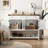  Darius 47.2" Wood Console Table with 2 Drawers, Modern Farmhouse, White-1137717532