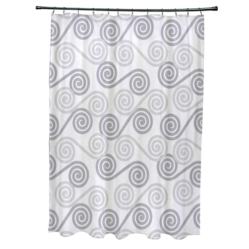 Sequence Geometric Shower Curtain, Gray