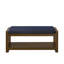 40" Accent Bench With Lower Shelf Shoe Rack, Padded Seating Bench For Living Room, Modern Compact Bed End Bench With Storage For Bedroom Seating, Removable Cushion, 40"W- Navy Blue