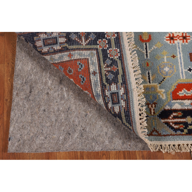 Tapis oriental Kazak à motif géométrique bleu clair 3 x 5