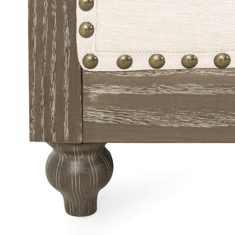 Beige 3 avec dossier - Cadre de salon en bois massif élégant