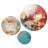 Gold Red Collage Majesty - Abstract Collages Metal Art Living Room Set