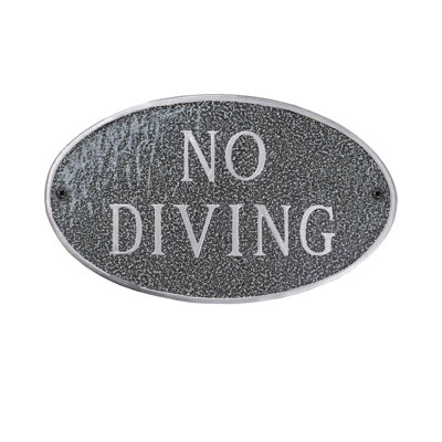 Plaque ovale standard No Diving