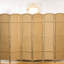 6 sangles pliantes à 6 panneaux, cloison de 5,6 pi d'intimité. Bois naturel, tissé à la main pour l'intimité de la chambre à coucher et du bureau personnel, écran.
