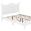 Grand lit plateforme en bois au design rétro élégant