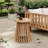 Outdoor Acacia Wood Patio Side Table With Rustic Elegance And Durable All-Weather Construction For Versatile Outdoor Use.-1165673586