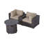 Ensemble de conversation modulaire Alieyah avec coussins Sunbrella
