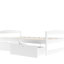 Lit plateforme simple Exquise, blanc avec espace de tiroir - Taille de lit pratique et polyvalente