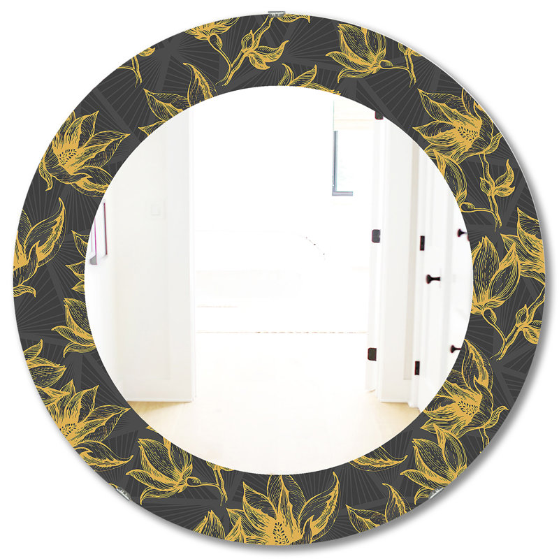 Miroir mural Obsidian Bloom 7, H 31,5 po x l po