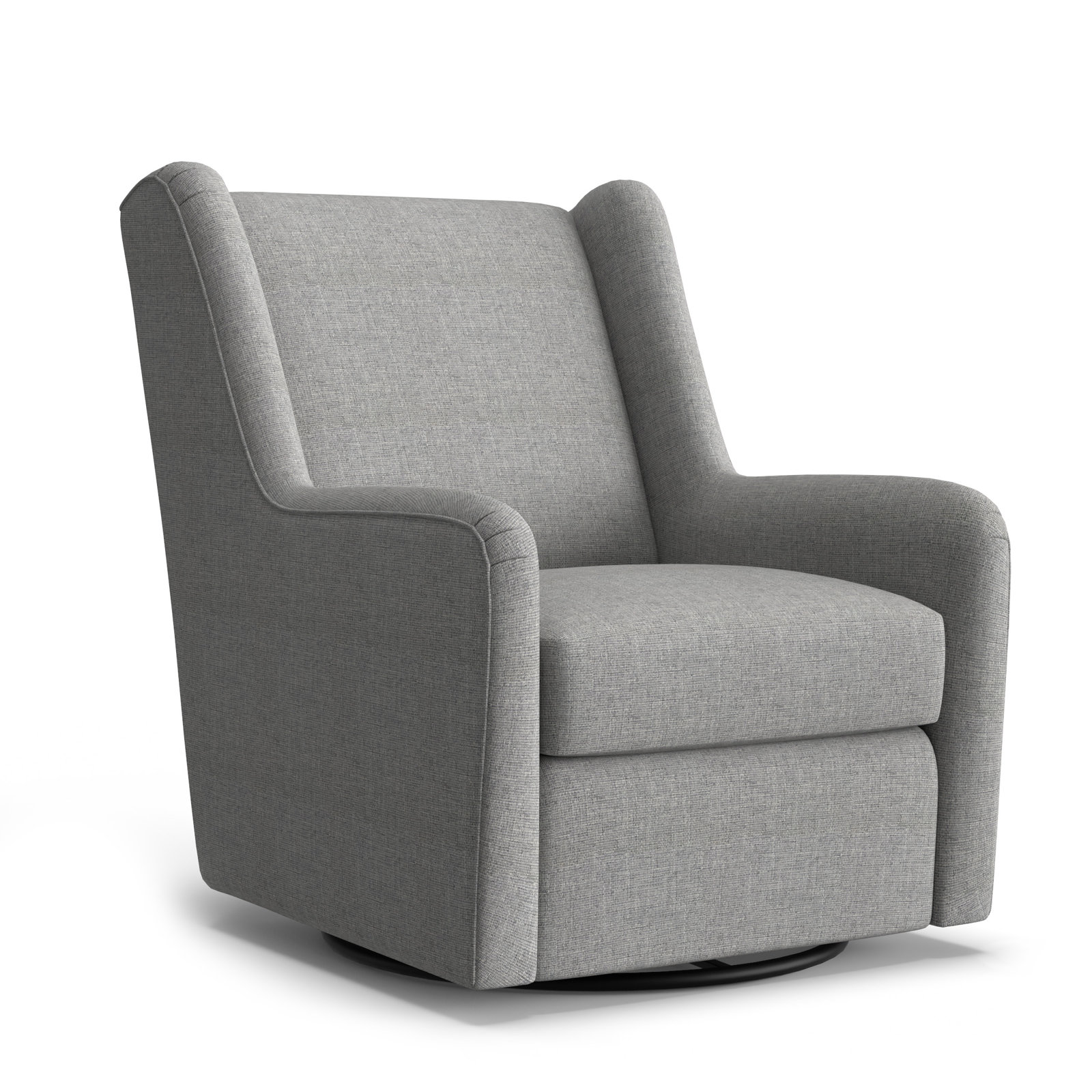 Miranda Upholstered Swivel Glider, Dove Grey Performance