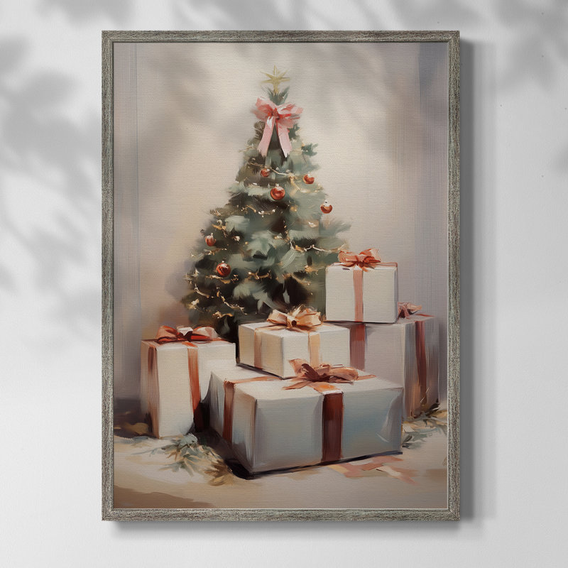 «Christmas Holiday Art», série 2 - CC XXXVII, reproduction encadrée - bois massif, H 11 po x l 9 po