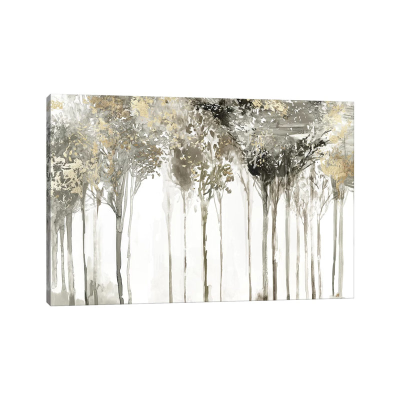 «Golden Forest Lookout» par Allison Pearce - reproduction d'art, Toile tendue, Pas de tapis, H 12 po x l 18 po x 1,5 po