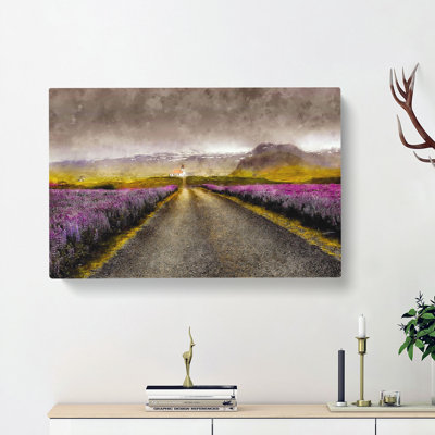 Road To A Church In Iceland - Wrapped Canvas