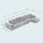 Canapé modulaire rembourré Jandorin-584269610